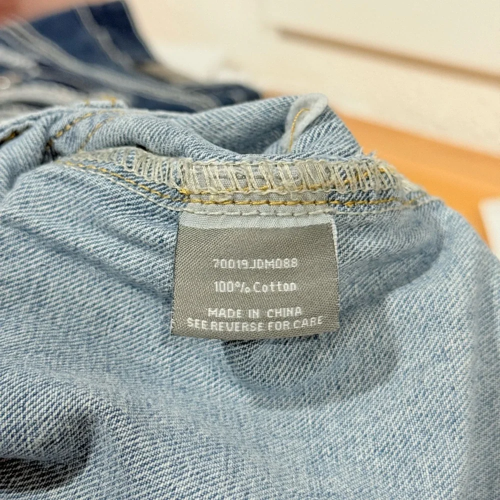 Cali1850 barrel legs big patch pockets Women's Light Blue Jeans‎ 1/25